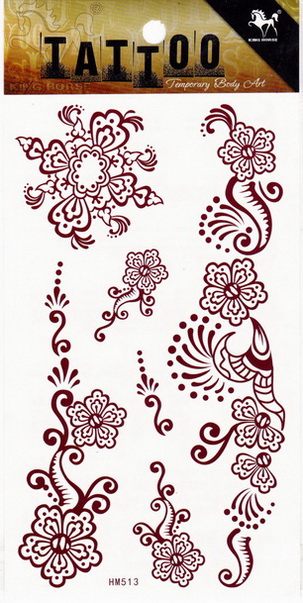 Henna tetoválás matrica 10cmX17cm HM513
