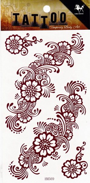 Henna tetoválás matrica 10cmX17cm HM569