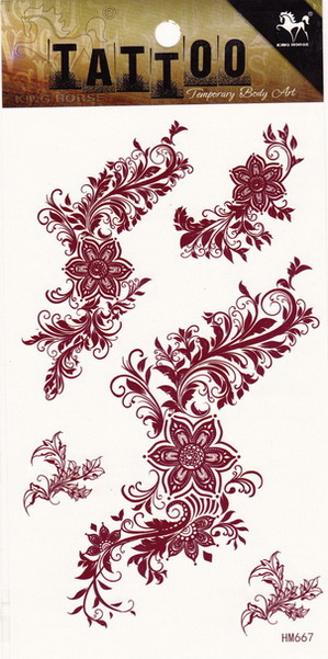 Henna tetoválás matrica 10cmX17cm HM667