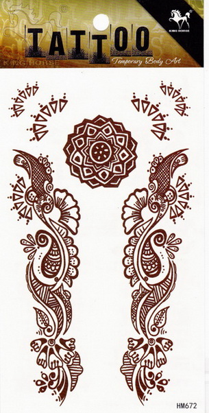 Henna tetoválás matrica 10cmX17cm HM672