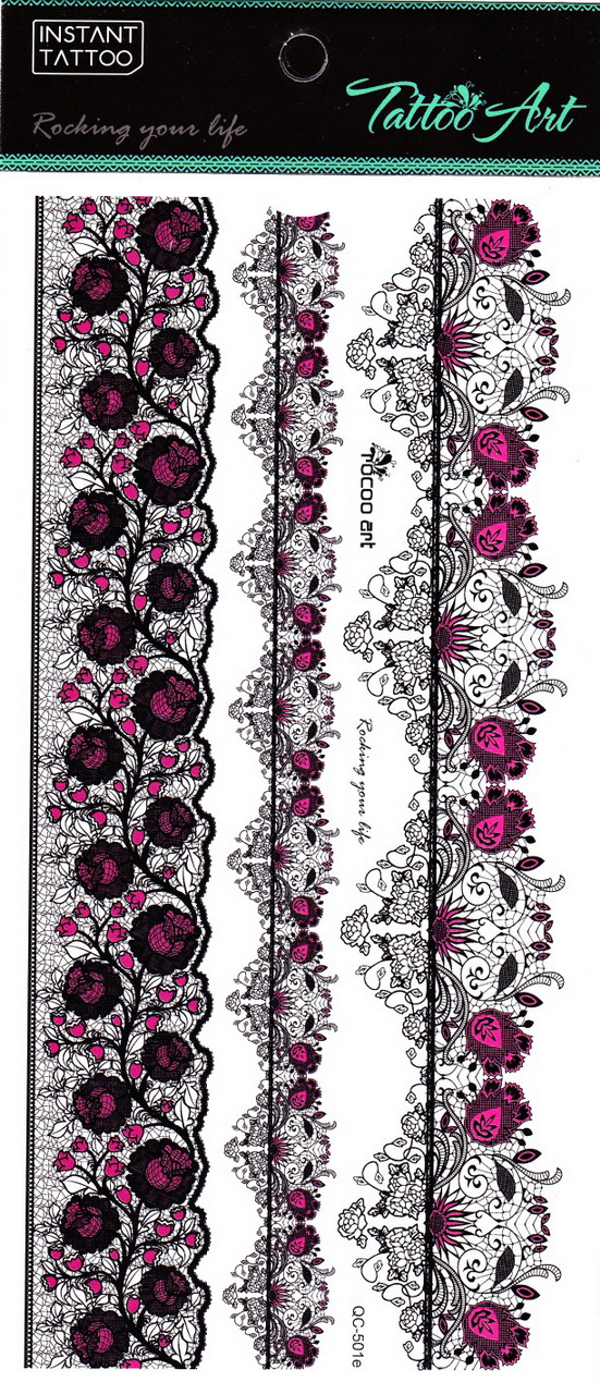 Henna tetoválás matrica 11cmX21cm QC501E
