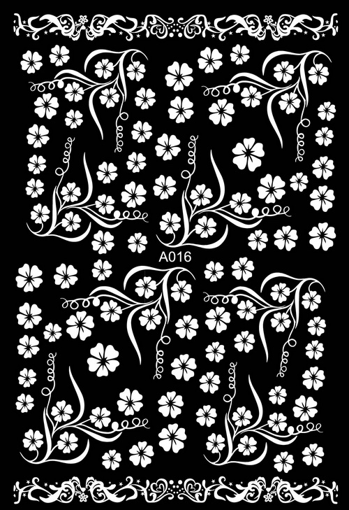 Köröm Matrica,öntapadós,A016-white