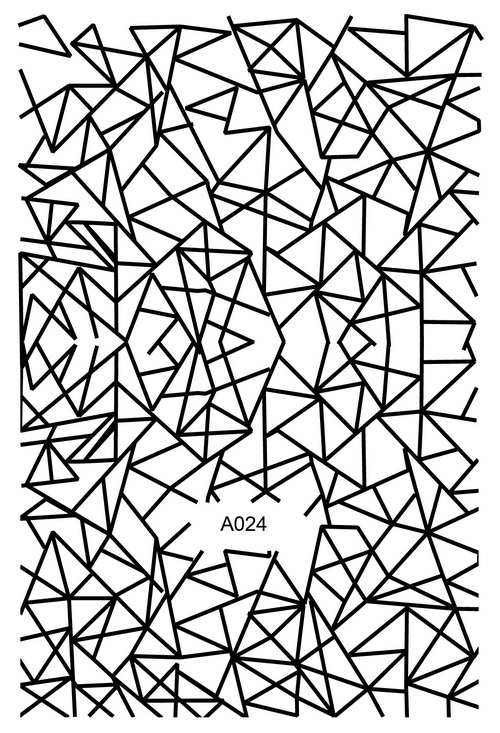 Köröm Matrica,öntapadós,A024-black