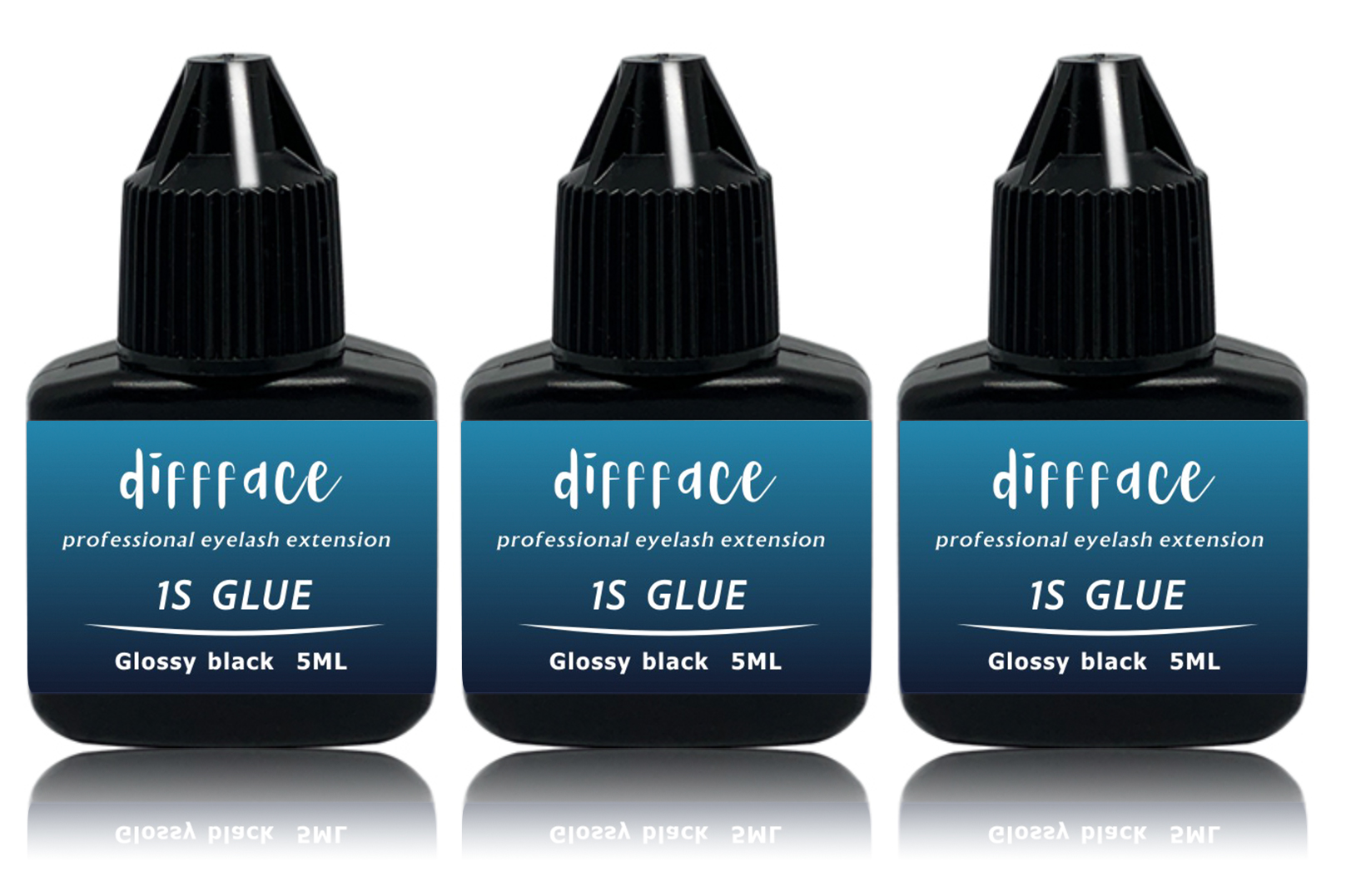 Diffface-1S Professzionális szempilla ragasztó-Fekete/5ML