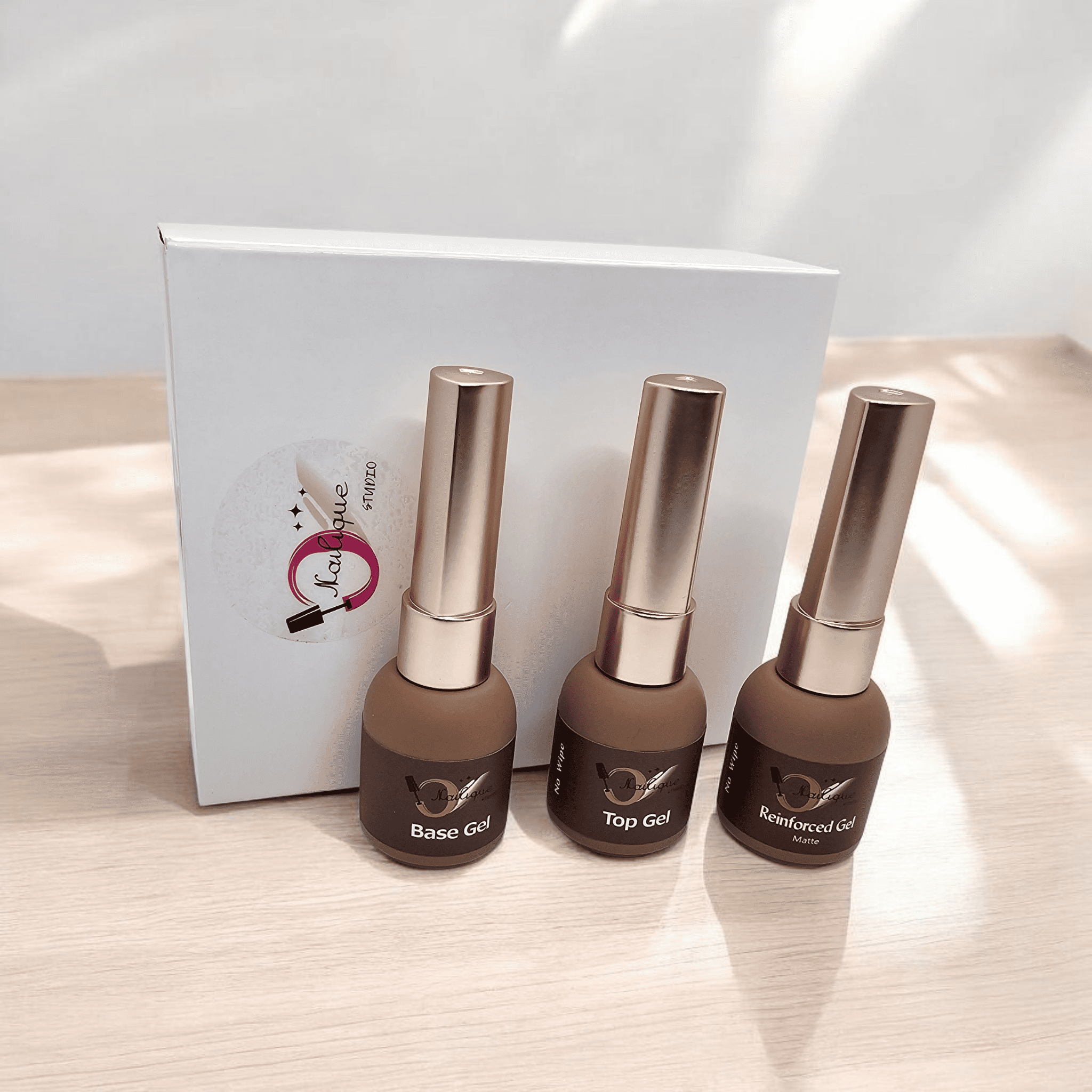 3 darabos Alapvető Gél Szett (Base Gel + Top Gel + Reinforced Gel)